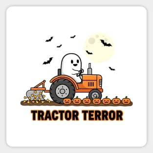 Tractor Terror – Ghost Farmer Pumpkin Ride Magnet